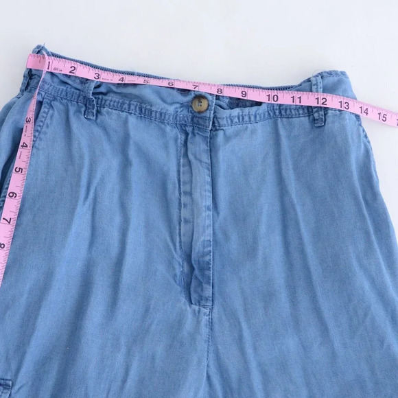 Suko Cargo Style Cotton Blue Chambray Denim Jeans - Picture 6 of 14